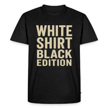 White Shirt Black Edition - Men's Premium Organic T-Shirt - black - Front - Nico (187cm)
