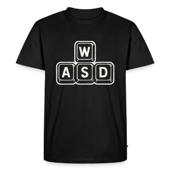 WASD Gamer Buttons - Contrôle du jeu - T-shirt Premium bio Homme - noir - Devant - Nico (187cm)
