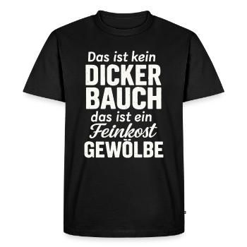 Voûte d’épicerie fine – Drôle de dicton pour les connaisseurs - T-shirt Premium bio Homme - noir - Devant - Nico (187cm)