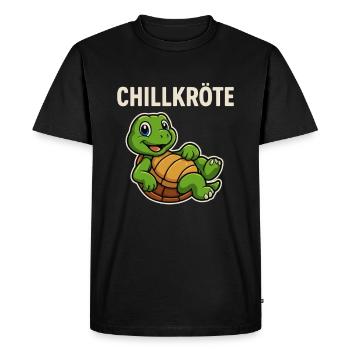 Chill Toad Turtle - Funny Turtle - Men's Premium Organic T-Shirt - black - Front - Nico (187cm)