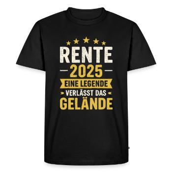 Pension 2025 - Legend - Men's Premium Organic T-Shirt - black - Front - Nico (187cm)