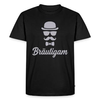 Marié Enterrement de vie de garçon Chapeau Moustache - T-shirt Premium bio Homme - noir - Devant - Nico (187cm)