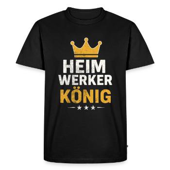 Roi de l’amélioration de l’habitat - T-shirt Premium bio Homme - noir - Devant - Nico (187cm)