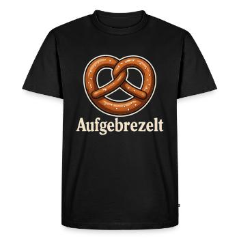 Habillé – Bavarian Bretzel Design - T-shirt Premium bio Homme - noir - Devant - Nico (187cm)