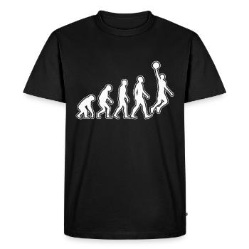 Evolution to basketball player - Men's Premium Organic T-Shirt - black - Front - Nico (187cm)
