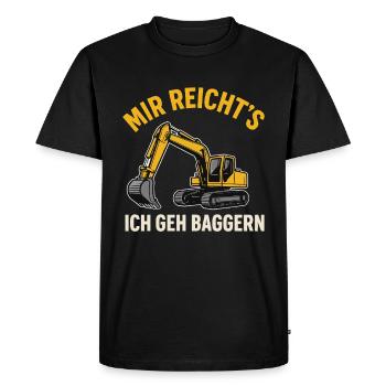 J’en ai assez, je vais creuser - T-shirt Premium bio Homme - noir - Devant - Nico (187cm)