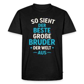 Best Big Brother – World's Best Brother Shirt - Men's Premium Organic T-Shirt - black - Front - Nico (187cm)