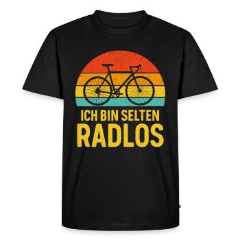 Un dicton cycliste perplexe - T-shirt Premium bio Homme - noir - Devant - Nico (187cm)