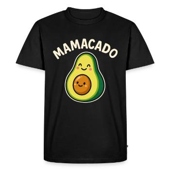 Mamacado – Maman Avocat Doux - T-shirt Premium bio Homme - noir - Devant - Nico (187cm)