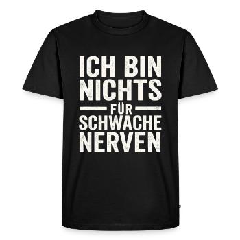 Je ne suis pas pour les âmes sensibles - T-shirt Premium bio Homme - noir - Devant - Nico (187cm)