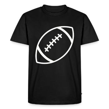 American Football – Minimalist & Sporty - Men's Premium Organic T-Shirt - black - Front - Nico (187cm)