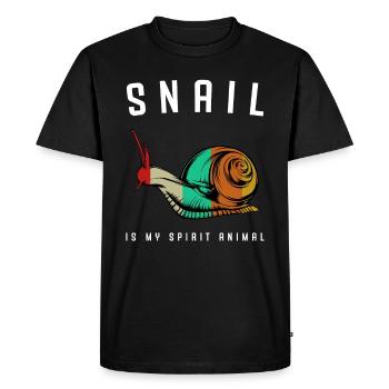 slug - Men's Premium Organic T-Shirt - black - Front - Nico (187cm)