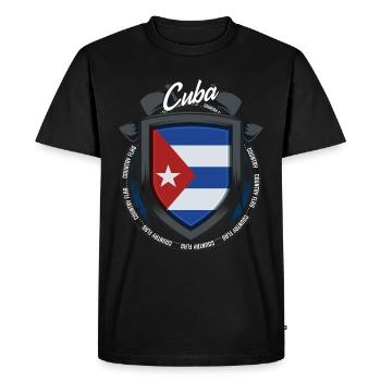 Cuba - T-shirt Premium bio Homme - noir - Devant - Nico (187cm)