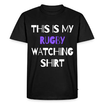 C’est mon maillot de rugby. - T-shirt Premium bio Homme - noir - Devant - Nico (187cm)