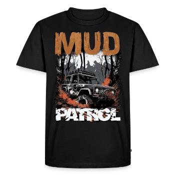 Patrouille de boue - T-shirt Premium bio Homme - noir - Devant - Nico (187cm)