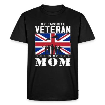 My Favorite Veteran Is My Mom - Men's Premium Organic T-Shirt - black - Front - Nico (187cm)