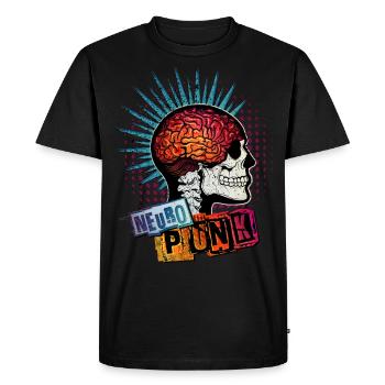 TDAH = NEUROPUNK (impression simple) - T-shirt Premium bio Homme - noir - Devant - Nico (187cm)
