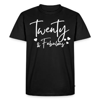 vingt fabuleux - T-shirt Premium bio Homme - noir - Devant - Nico (187cm)