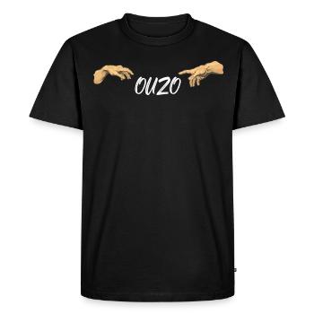 Ouzo saying for Greeks One Ouzo a Day - Men's Premium Organic T-Shirt - black - Front - Nico (187cm)