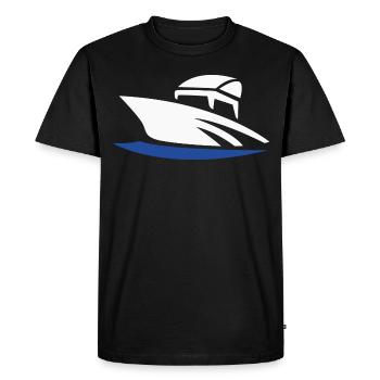 Bateau à moteur - T-shirt Premium bio Homme - noir - Devant - Nico (187cm)