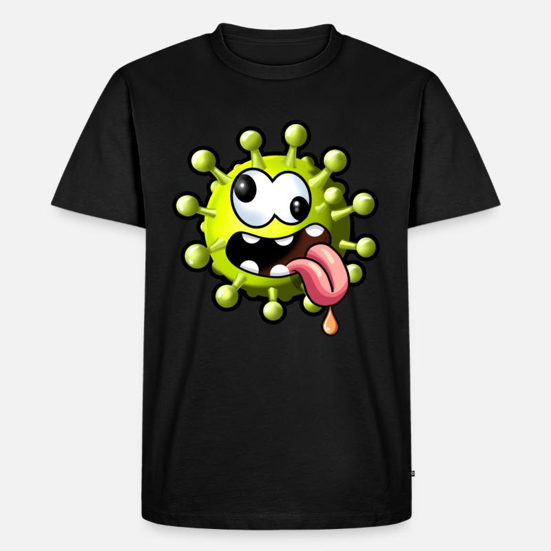 Crazy Virus - Männer Premium Bio T-Shirt - Schwarz
