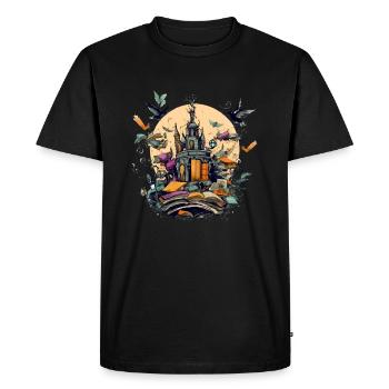 Maison hantée - T-shirt Premium bio Homme - noir - Devant - Nico (187cm)