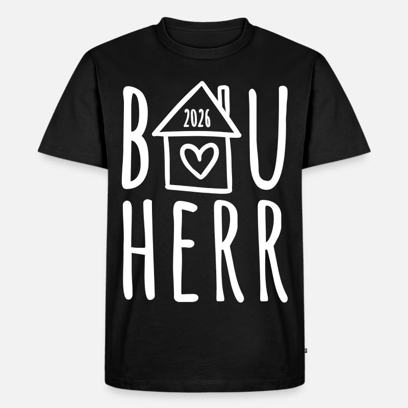 Bauherr 2026 - Männer Premium Bio T-Shirt - Schwarz