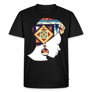 Africaine Kente Art - T-shirt Premium bio Homme - noir - Devant - Nico (187cm)