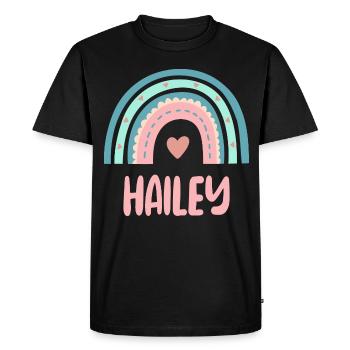 Hailey Name Rainbow Baby - Men's Premium Organic T-Shirt - black - Front - Nico (187cm)