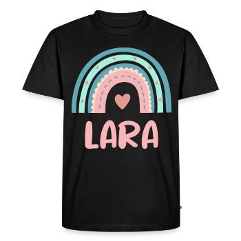 Lara Name Rainbow Baby - Men's Premium Organic T-Shirt - black - Front - Nico (187cm)