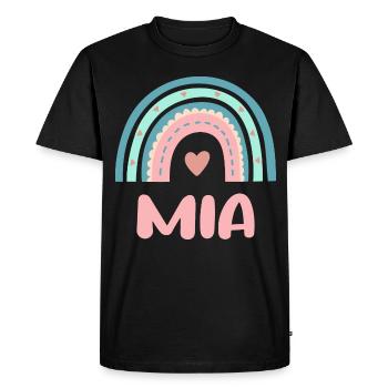 Mia Name Rainbow Baby - Men's Premium Organic T-Shirt - black - Front - Nico (187cm)