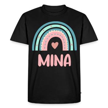 Mina Name Rainbow Baby - Men's Premium Organic T-Shirt - black - Front - Nico (187cm)