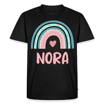 Nora Name Rainbow Baby - Men's Premium Organic T-Shirt - black - Front - Nico (187cm)