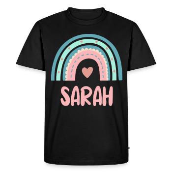Sarah Name Rainbow Baby - Men's Premium Organic T-Shirt - black - Front - Nico (187cm)