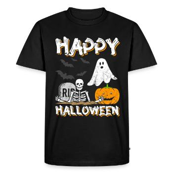 Joyeux halloween - T-shirt Premium bio Homme - noir - Devant - Nico (187cm)
