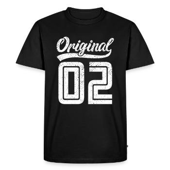 2002 Original 02 Né en 2002 - T-shirt Premium bio Homme - noir - Devant - Nico (187cm)