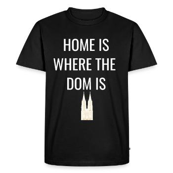 La maison est l'endroit où le Dom est la cathédrale de Cologne - T-shirt Premium bio Homme - noir - Devant - Nico (187cm)