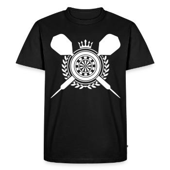 fléchettes fléchette flèche jeu de fléchettes armoiries - T-shirt Premium bio Homme - noir - Devant - Nico (187cm)