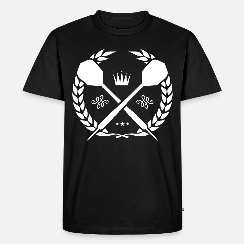 darts dartpfeil kranz - Männer Premium Bio T-Shirt - Schwarz