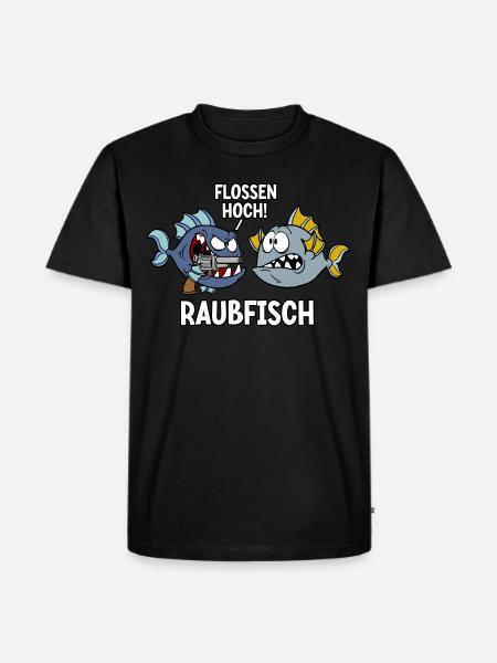 Raubfisch - Männer Premium Bio T-Shirt - Schwarz