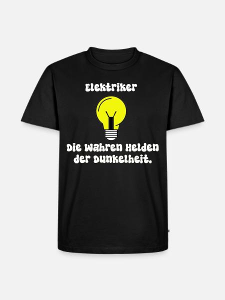 cooler Elektrikerspruch - Männer Premium Bio T-Shirt - Schwarz