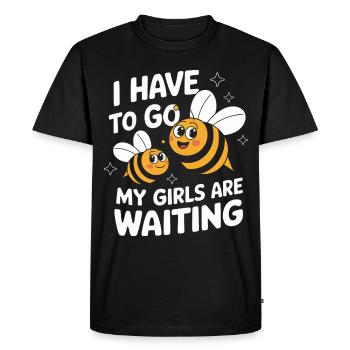 abeille abeille apicultrice abeille abeille - T-shirt Premium bio Homme - noir - Devant - Nico (187cm)