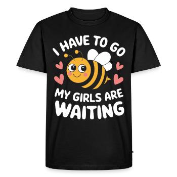 abeille abeille apicultrice abeille abeille - T-shirt Premium bio Homme - noir - Devant - Nico (187cm)