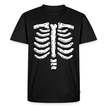 Costume d'Halloween Squelette d'Os - T-shirt Premium bio Homme - noir - Devant - Nico (187cm)