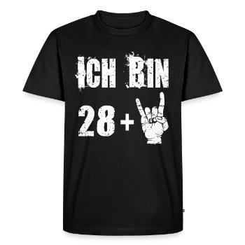 30th birthday 30 years of metal greeting fork - Men's Premium Organic T-Shirt - black - Front - Nico (187cm)