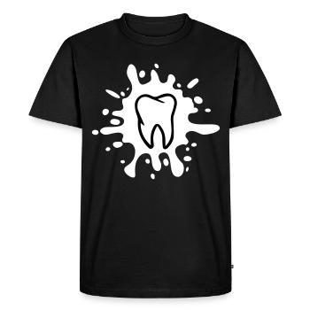 tooth icon blob - Men's Premium Organic T-Shirt - black - Front - Nico (187cm)