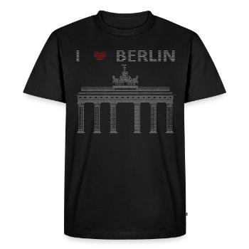 J’adore Berlin ASCII - T-shirt Premium bio Homme - noir - Devant - Nico (187cm)