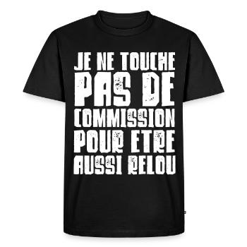 LE RELOU - T-shirt Premium bio Homme - noir - Devant - Nico (187cm)