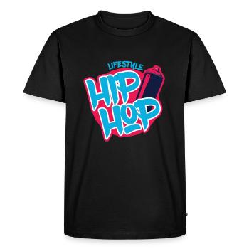 Hip-hop lifestyle rap rappeur old school hip hop - T-shirt Premium bio Homme - noir - Devant - Nico (187cm)