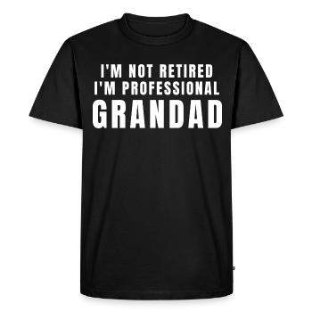 Professional Grandad - Men's Premium Organic T-Shirt - black - Front - Nico (187cm)